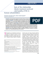 Item-Level Analysis of The Relationship Between Orthodontic Treatment Need and Oral Health - Related Quality of Life in Korean Schoolchildren