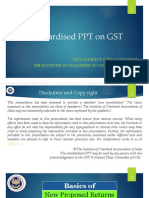 Standardised PPT On GST: GST & Indirect Taxes Committee The Institute of Chartered Accountants of India