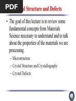 Crystal Structure Defects