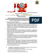 Terminos de Referencia Estudio de Mecanica de Suelos Vichuri