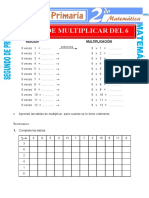 Tabla de Multiplicar Del 6