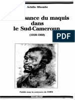 (MBEMBE Achille) La Naissance Du Maquis Dans Le Su