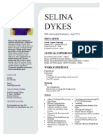 Resume - Selina Dykes