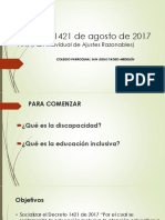 Decreto 1421 de 2017-PIAR (Plan Individual de Ajustes Razonables)