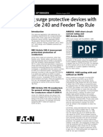 Installing Surge Protective Devices With NEC Article 240 and Feeder Tap Rule