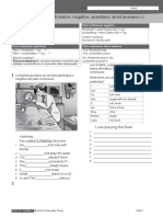 13 Past Continuous: Affirmative, Negative, Questions, Short Answers