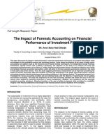 The Impact of Forensic Accounting On Financial Performance of Investment Firms