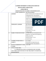 Rajiv Gandhi University of Health Sciences Bangalore, Karnataka Annexure-Ii