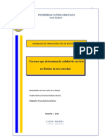 Factores Que Determinan La Calidad de Servicio en Hoteles de Tres Estrellas. QFD y SERVQUAL