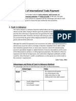 Methods of International Trade Payment