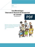 Guía Metodológica Observatorio Nacional de Discapacidad de Colombia PDF