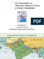 Country Presentation On Disaster Risk Reduction Aspects of Trans-Boundary Floods in Bangladesh