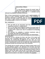 Net Present Value vs. Internal Rate of Return