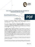 Guía para La Elaboración Del Informe de Investigación Doctoral DR - Beteta