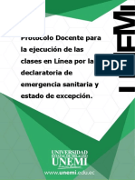 Protocolo para El Docente Ejecución de Las Clases en Línea PDF