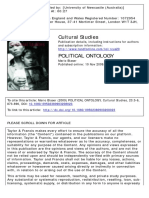 Cultural Studies: To Cite This Article: Mario Blaser (2009) POLITICAL ONTOLOGY, Cultural Studies, 23:5-6