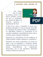 Presentación Personal Como Docente de Matemática