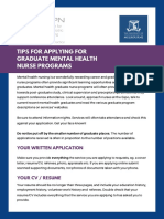 Tips For Applying For Graduate Mental Health Nurse Programs: Your Written Application