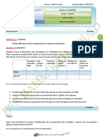 Devoir de Contrôle N°2 Avec Correction - Économie - 3ème Economie & Gestion (2016-2017) MR Ben Hammouda Foued