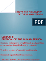 Freedom of The Human Person