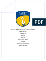 TOPIC: Impact of COVID-19 On The Tourism