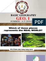 Basic Geography: SUMMER - A.Y. 2019-2020