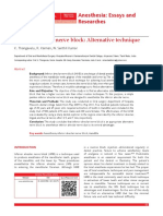 Anesthesia: Essays and Researches Inferior Alveolar Nerve Block: Alternative Technique