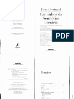 BERTRAND, D. Caminhos de Semiótica Literária