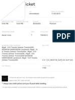 From TO Date of Journey: Always Carry Ticket Printout and Your ID Proof While Travelling