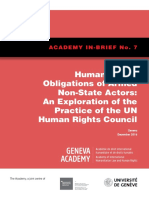 Human Rights Obligations of Armed Non-State Actors: An Exploration of The Practice of The UN Human Rights Council