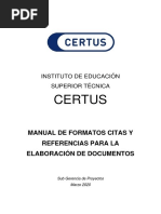 Manual de Estilo, Citas y Referencias