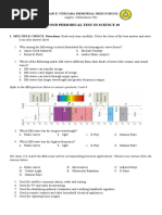 Second Periodical Test in Science 10: Lagare, Cabanatuan City