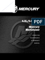 4.3L/5.0L Mpi Ect Mercury Mercruiser: Operation Maintenance & Warranty Manual