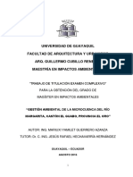 Gestion Ambiental de La Microcuenca Del Rio Margarita Canton Guabo