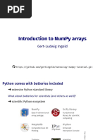 Introduction To Numpy Arrays: Gert-Ludwig Ingold