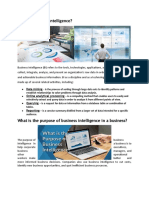 What Is The Purpose of Business Intelligence in A Business?