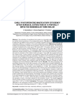 Early Postoperative Masticatory Efficiency After Surgical Extraction of A Partially Impacted Mandibular Third Molar