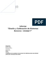 Informe "Diseño y Calibración de Sistemas Sonoros - Unidad 1"