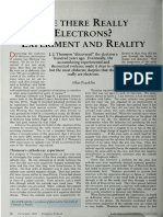 Are There Really Electrons? Experiment and Reality: Thomson's Cathode-Ray Experiment