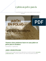 Cómo Hacer Jabón en Polvo para La Lavadora