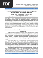 Object Detection Techniques For Mobile Robot Navigation in Dynamic Indoor Environment: A Review