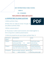 SYNTHETIC FIBERS AND PLASTICS 8th - Note