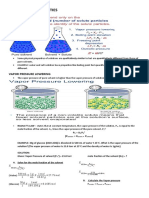 Collogative Properties: Vapor Pressure Lowering