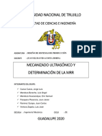 Mecanizado Ultrasónico y Determinación de La MRR