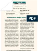 Thematic Abstract Review: Systemic Factors Affecting Implant Survival?