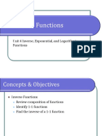 Unit 4 Inverse, Exponential, and Logarithmic Functions