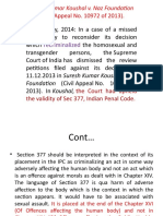 Suresh Kumar Koushal v. Naz Foundation (Civil Appeal No. 10972 of 2013)