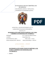 Determinación Espectrofotométrica