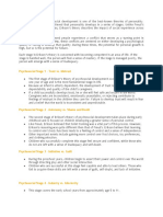 Psychosocial Stage 1 - Trust vs. Mistrust