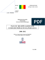 Plan de Securite Alimentaire Commune Rurale de Kalifabougou